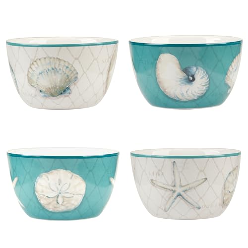 Certified International Ocean View 5.25" Ice Cream/Dessert Bowls,Set of 4