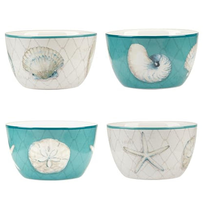Certified International Ocean View 5.25" Ice Cream/Dessert Bowls,Set of 4