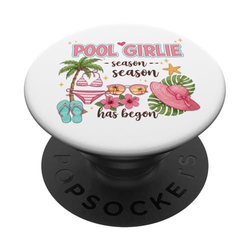Pool Girlie Summer PopSockets Adhesive PopGrip