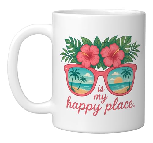 The Beach Is My Happy Place Ceramic Mug