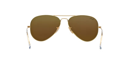 Ray-Ban RB3025 Metal Aviator Sunglasses + Vision Group Accessories Bundle (Matte Arista/Grey Mirror Blue (112/17), 55, Millimeters)