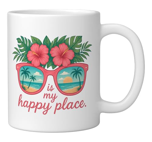 The Beach Is My Happy Place Ceramic Mug