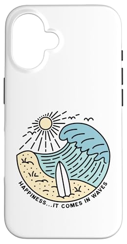 iPhone 16 Happiness Comes In Waves Case