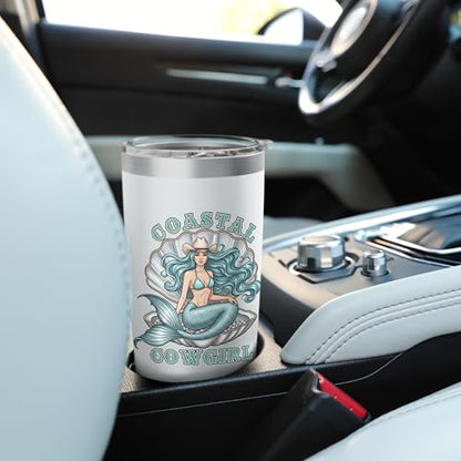 Mermaid Aesthetic Coastal Cowgirl Stainless Steel Insulated Tumbler