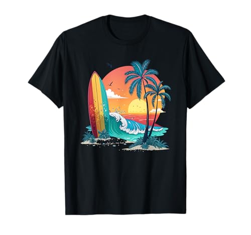 Surfer Sunset Beach T-Shirt