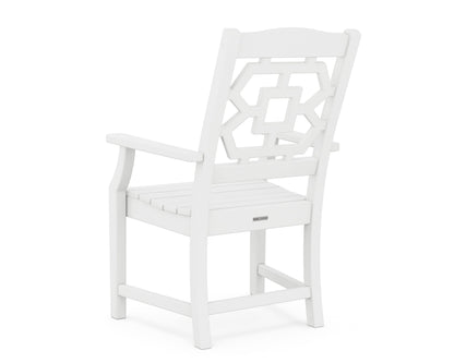 Martha Stewart by POLYWOOD® Chinoiserie 5-Piece Round Farmhouse Dining Set in White