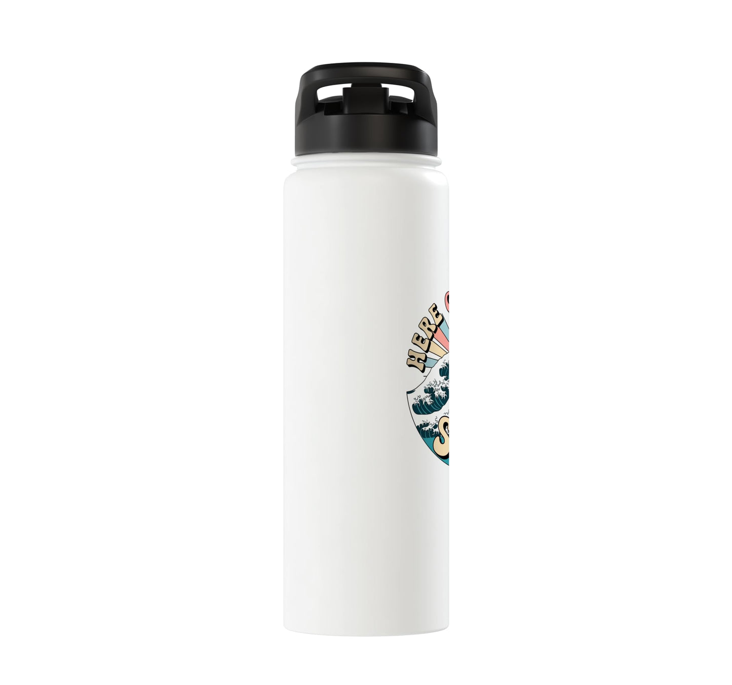 Summer Beach Wave Stainless Steel Insulated Water Bottle