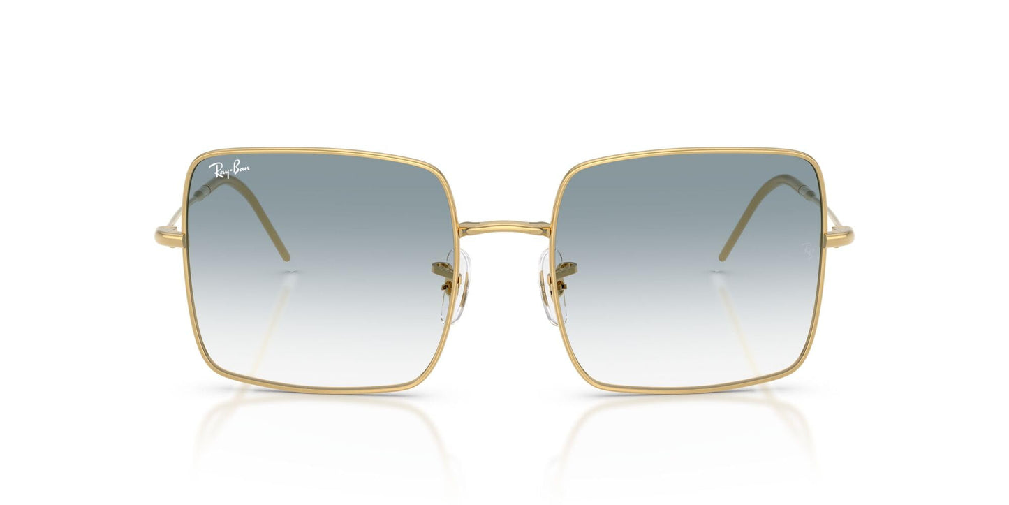 Ray-Ban Women's RBR0104S Square 1971 Reverse Sunglasses, Gold/Clear Gradient Blue, 54 mm