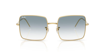 Ray-Ban Women's RBR0104S Square 1971 Reverse Sunglasses, Gold/Clear Gradient Blue, 54 mm