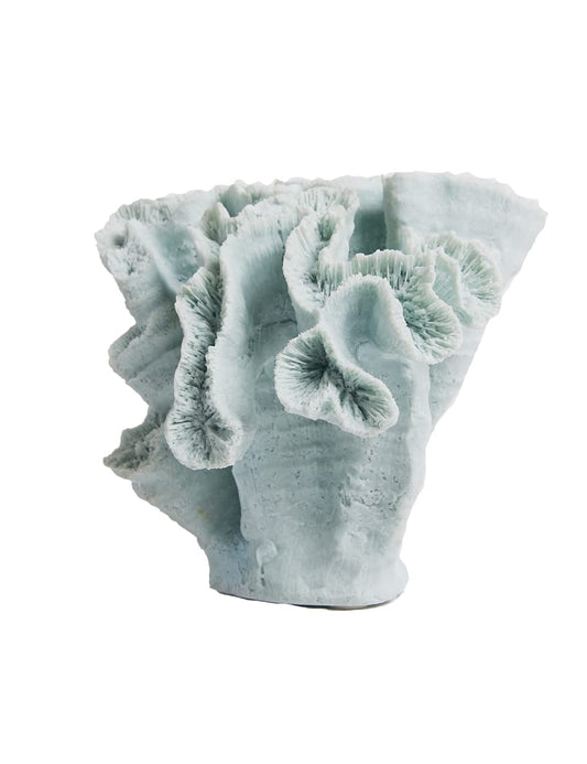 HAUCOZE Artificial Coral Decor Ocean Sculpture Arts Modern Gifts Polyresin Blue 7.5 inch