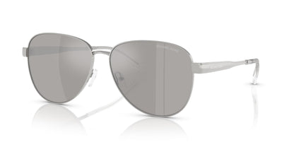 Michael Kors MK1160 Biarritz Sunglasses, Silver/Silver Mirrored, 61 mm