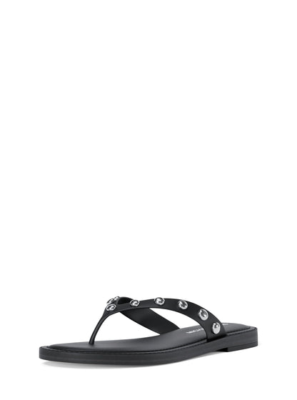 Michael Kors Women's Koko Flip Flop, Dome Studs/Black, 11