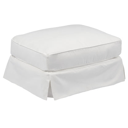 Sunset Trading Americana Slipcovered Ottoman