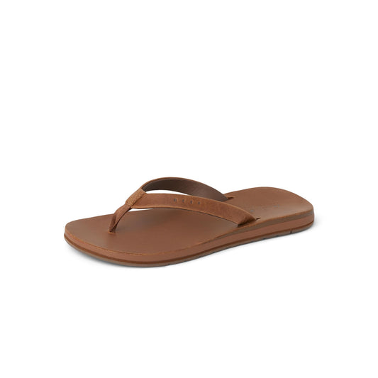 REEF Womens Ojai Classic Slim Sandal, Premium Leather, Soft Cushion Footbed, Durable Outsole, Dark Brown, 8