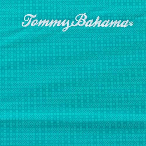 Tommy Bahama 5-Position Lay Flat Cup Holder and Towel Bar Beach Chair, 1-Pack, Turquoise Check