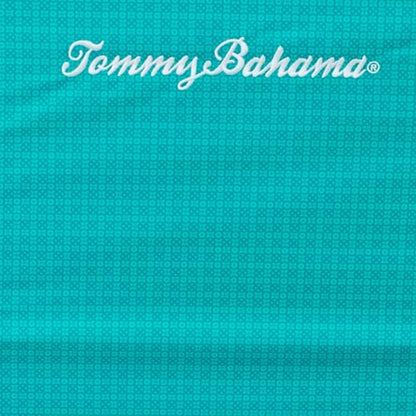 Tommy Bahama 5-Position Lay Flat Cup Holder and Towel Bar Beach Chair, 1-Pack, Turquoise Check