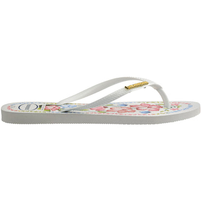 Havaianas Women's Slim Tropicalia Vibes Flip Flop - White, 11/12