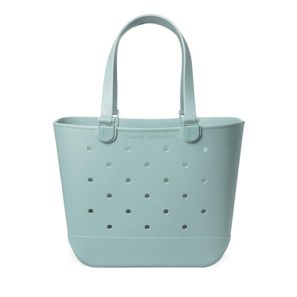 Simple Modern Extra-Large Beach Bag | Waterproof Getaway Rubber Tote with Zipper Pocket for Travel, Pool, Boat, Groceries, Sports | Sea Glass Sage