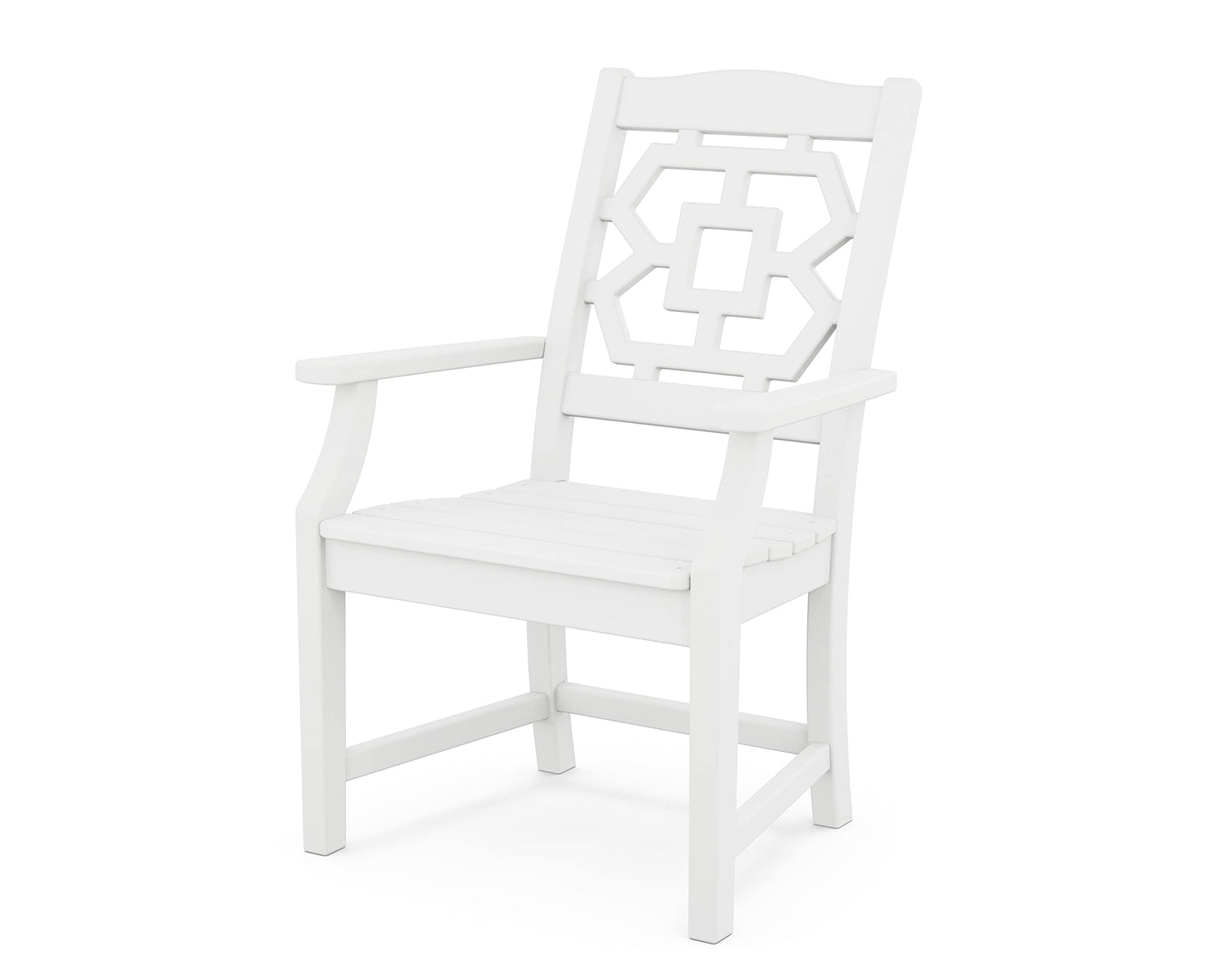 Martha Stewart by POLYWOOD® Chinoiserie 9-Piece Farmhouse Dining Set with Trestle Legs in White