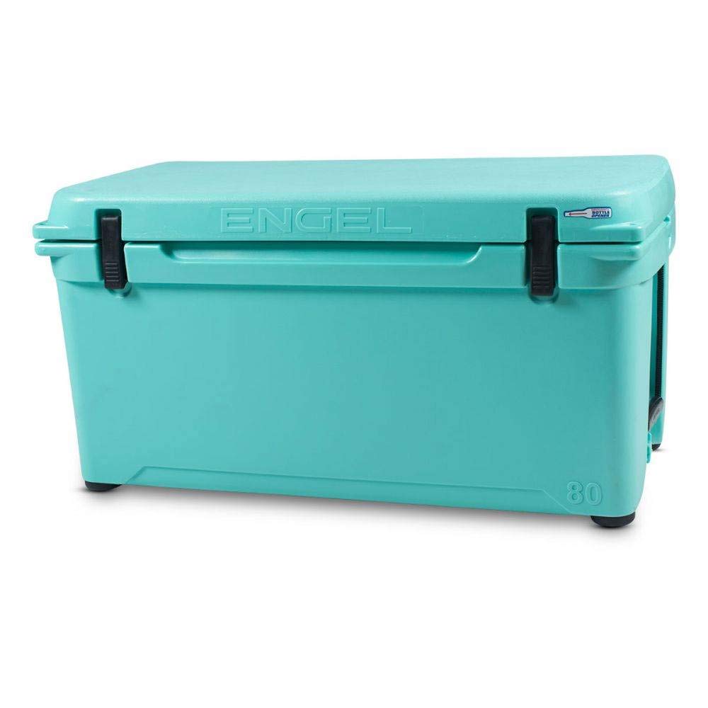 Engel Coolers ENG80 Cooler | 75 Can High Performance Durable Seamless Rotationally Molded Ice Box for Camping, Hunting, and Fishing - Seafoam