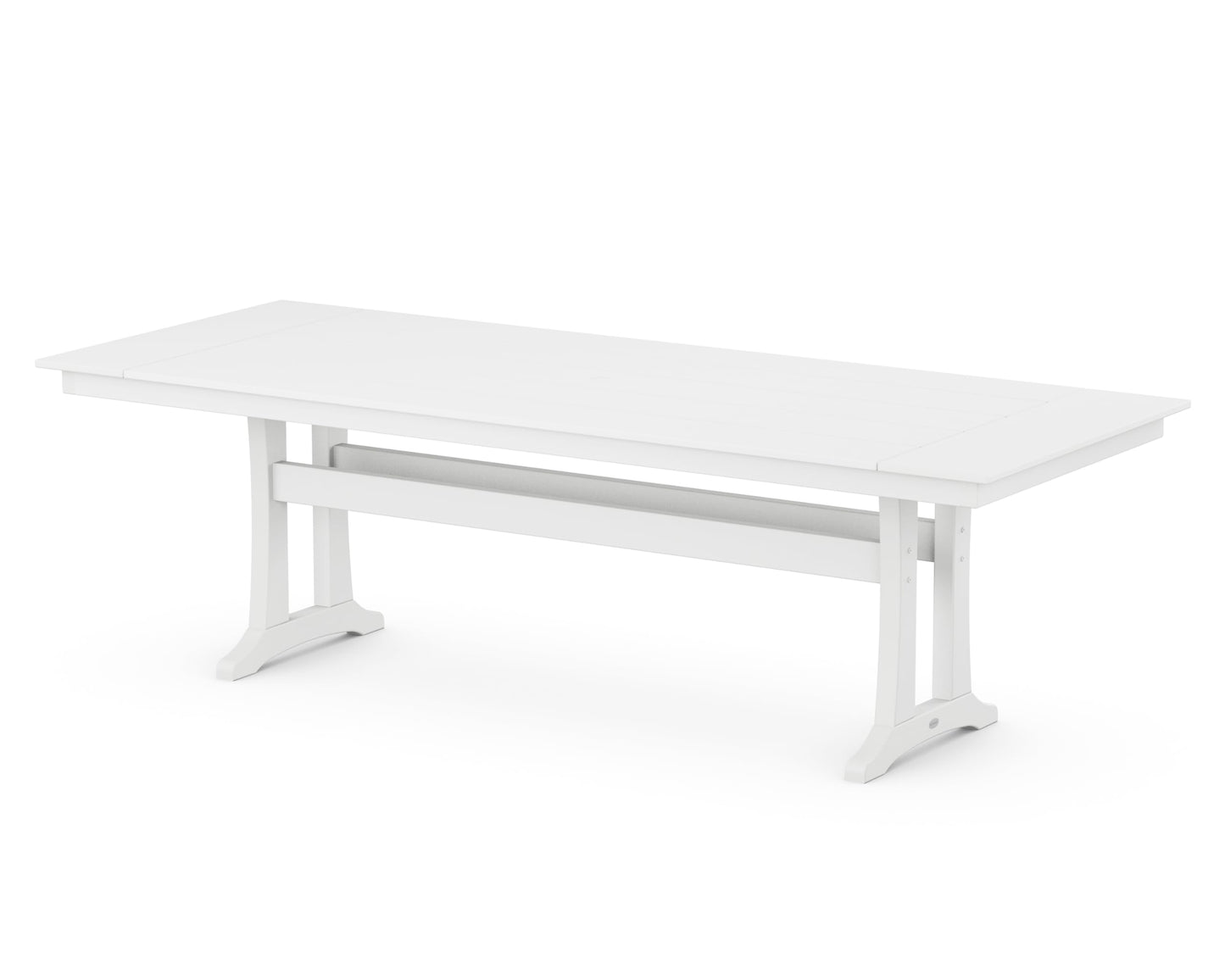 Martha Stewart by POLYWOOD® Chinoiserie 9-Piece Farmhouse Dining Set with Trestle Legs in White