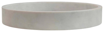 Creative Co-Op Minimalist Round Carved Marble Tray or Charcuterie Board, White, 12"