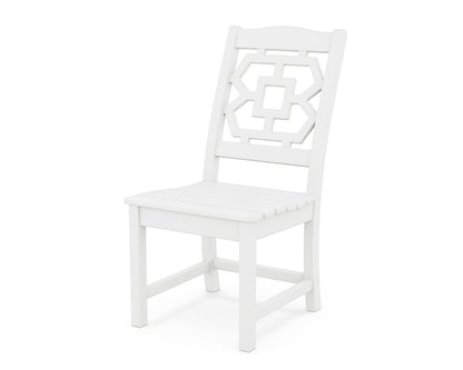 Martha Stewart by POLYWOOD® Chinoiserie 9-Piece Farmhouse Dining Set with Trestle Legs in White