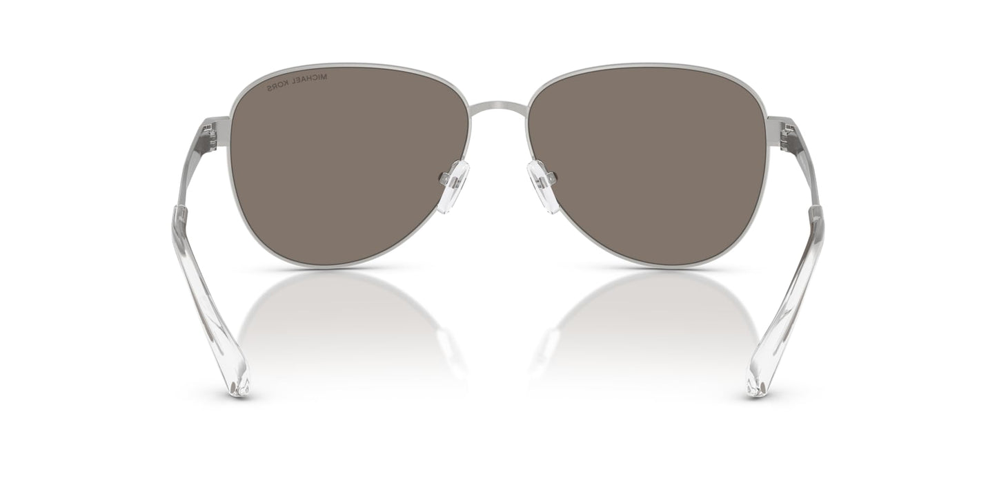 Michael Kors MK1160 Biarritz Sunglasses, Silver/Silver Mirrored, 61 mm
