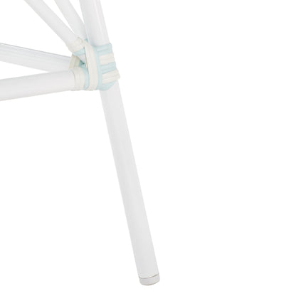 SAFAVIEH Outdoor Collection California Baby Blue/White Bistro Table (Fully Assembled)