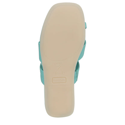 Franco Sarto Womens Estella Slide Sandal Aqua Blue 11 M