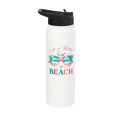 Life Is Better At The Beach Stainless Steel Insulated Water Bottle