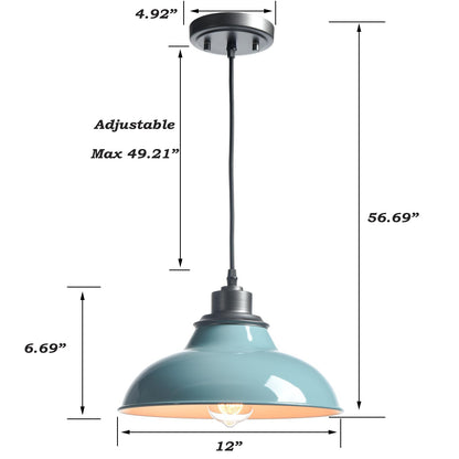 SHAWNKEY Pendant Light Fixture Modern Pendant Lights Kitchen Island for Breadfast Nook Bar Dinning Room Coffee Shop Sea Blue Green Nordic Style