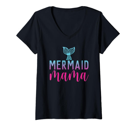 Women's Mermaid Mama V-Neck T-Shirt