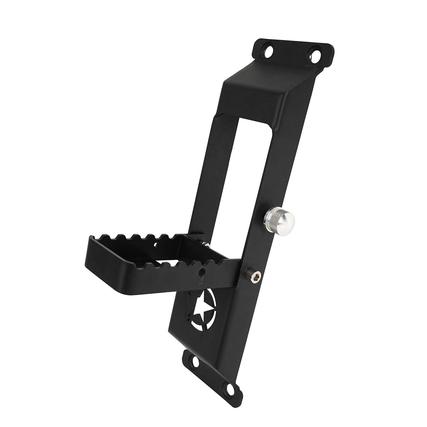 Hooke Road JK Door Hinge Step, Metal Folding Foot Pedal w/Star Sign for 2007-2018 Jeep Wrangler JK & JKU
