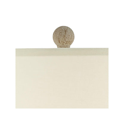 John Timberland Austin Country Cottage Southwest Style Jug-Shaped Table Lamp 28" Tall Sand Tone Desert Ridged Cream Linen Drum Shade for Living Room Bedroom House Bedside Nightstand Home Office