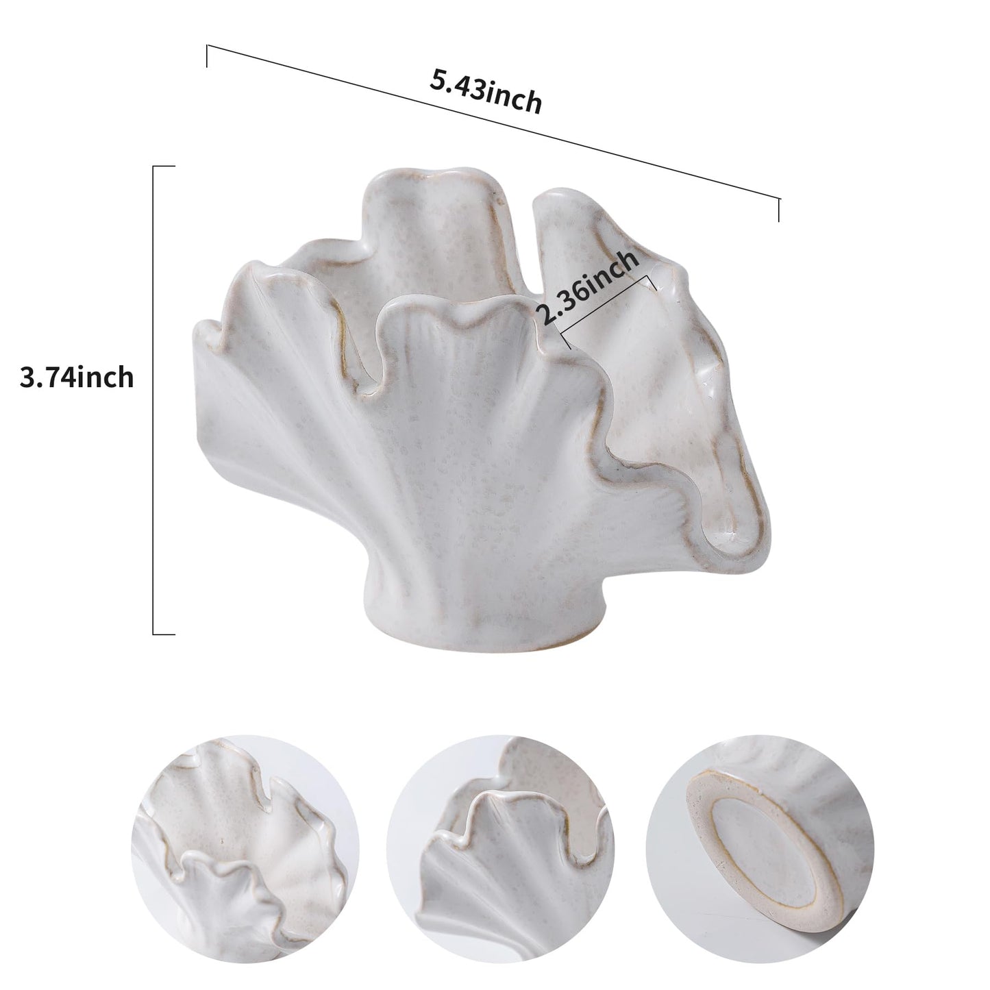 Uiddo Ceramic Sponge Holder,Sponge Holder for Kitchen Sink,Compact Sink Caddy Organizer-Scouring Pad and Dish Sponge Holders,Farmhouse Kitchens Decor Cute Kitchen Gadgets Accessories(White)