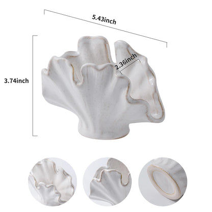 Uiddo Ceramic Sponge Holder,Sponge Holder for Kitchen Sink,Compact Sink Caddy Organizer-Scouring Pad and Dish Sponge Holders,Farmhouse Kitchens Decor Cute Kitchen Gadgets Accessories(White)