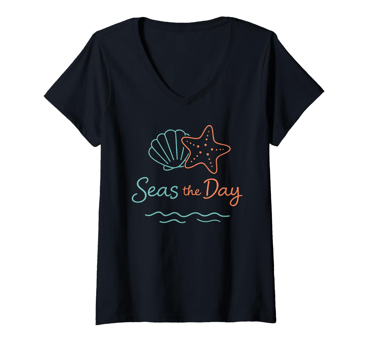 Women's Seas The Day V-Neck T-Shirt