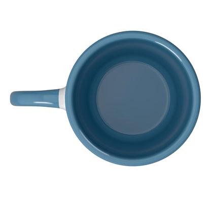 Beach Vibes Ceramic Mug, Blue/White