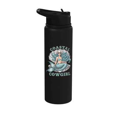 Mermaid Aesthetic Coastal Cowgirl Stainless Steel Insulated Water Bottle