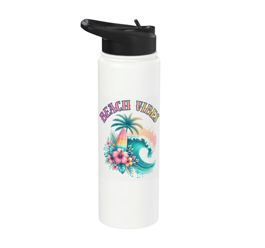 Beach Vibes Stainless Steel Insulated Water Bottle