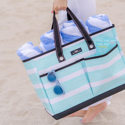 SCOUT BJ Bag - Large, Utility Tote Bag for Women, Nurses, Teachers and Moms with Zipper & 4 Exterior Pockets for Organizing