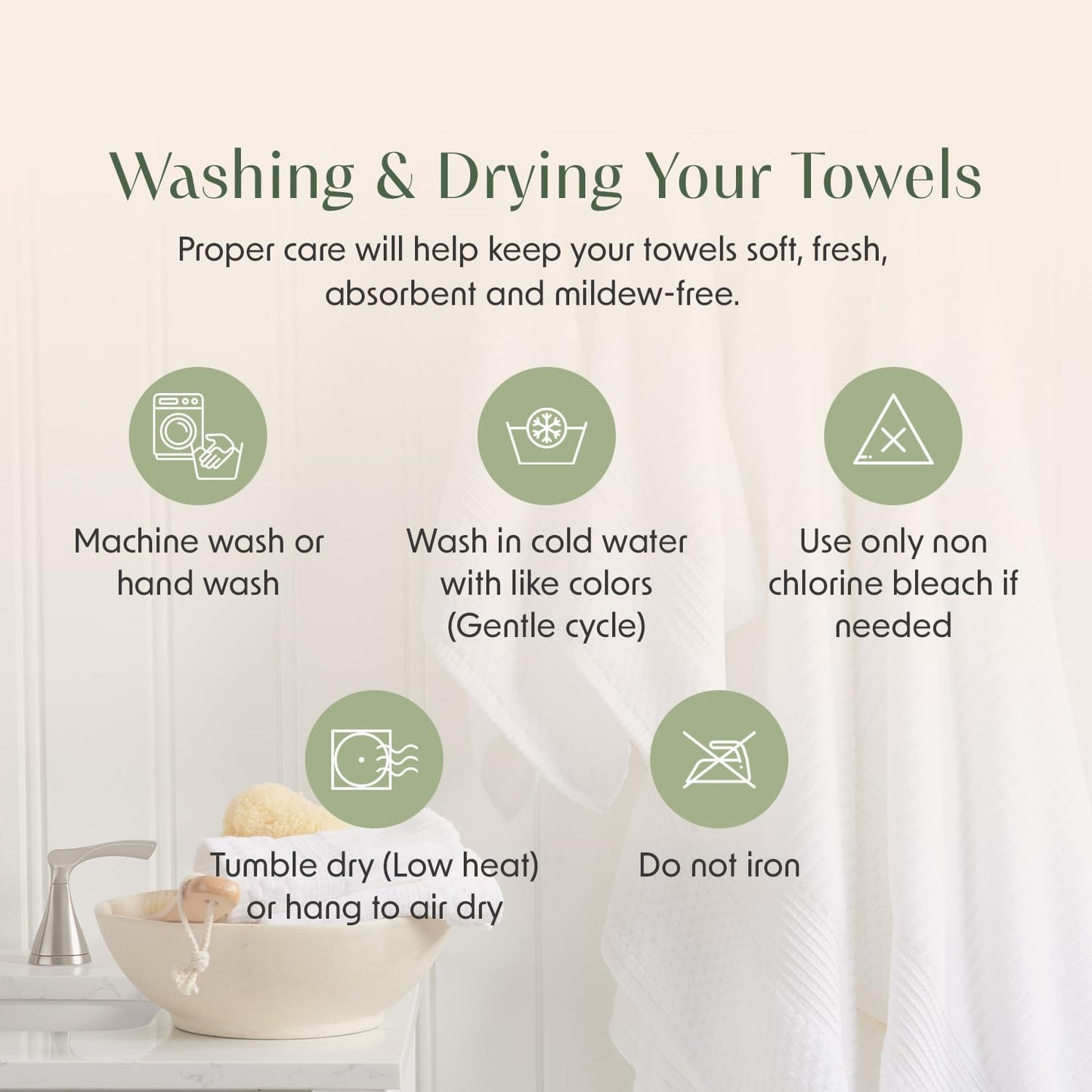 Springtree Home Luxury Bamboo Rayon Bath Towel Set of 4 | 35% Bamboo Rayon - 65% Zero Twist Cotton | Absorbent Quick-Dry Towels for Bathroom | Oeko-TEX Standard 100 Cotton | White - 4 Pack