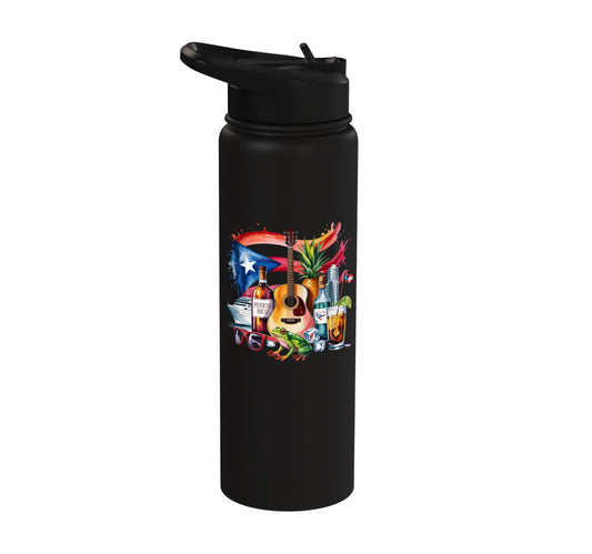 Puerto Rican Pride Stainless Steel Insulated Water Bottle