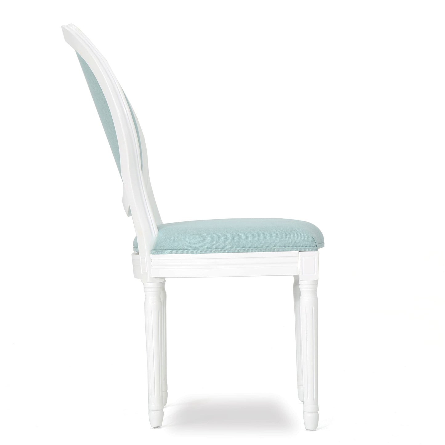 Christopher Knight Home Phinnaeus Fabric Dining Chairs, 2-Pcs Set, Light Blue