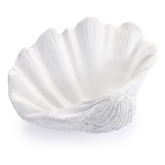 GUSHBIN Resin Seashell Decorative Bowl for Home Decor Key Bowl for Entryway Table Catch All Bowl for Candy Makeup Jewelry Display Holder, White