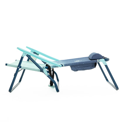 Quiksilver Beach Chair – Lightweight Folding Chair with Adjustable Recline and Cup Holder – Portable and Durable Chairs for Beach, Camping Chair, or Concerts in The Park