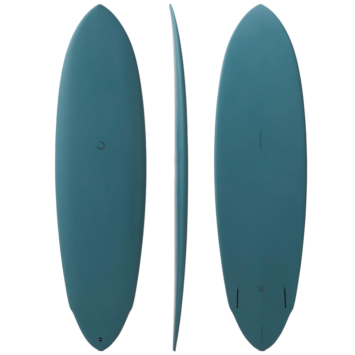 nanazero Wood Skin Surfboard Mid Length MID03 Twin 6'10" Green (Gloss Finish), Durable and Light-Weight Structure