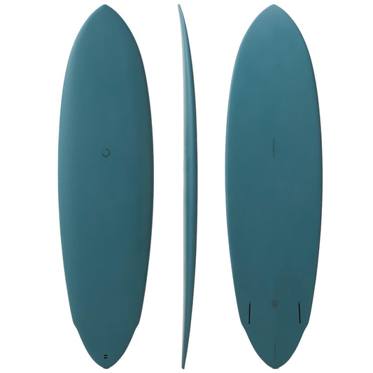 nanazero Wood Skin Surfboard Mid Length MID03 Twin 6'10" Green (Gloss Finish), Durable and Light-Weight Structure
