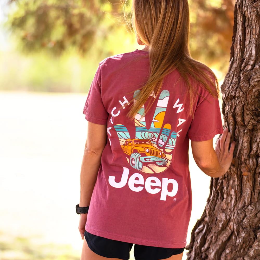 Jeep Catch A Wave T-Shirt (SM) Brick